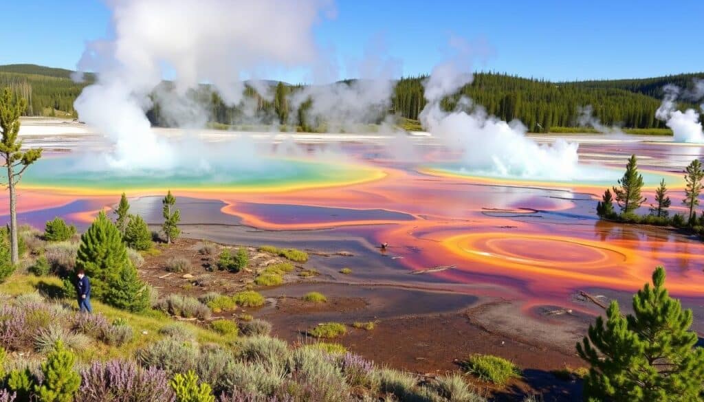 Yellowstone geysers ecosystem