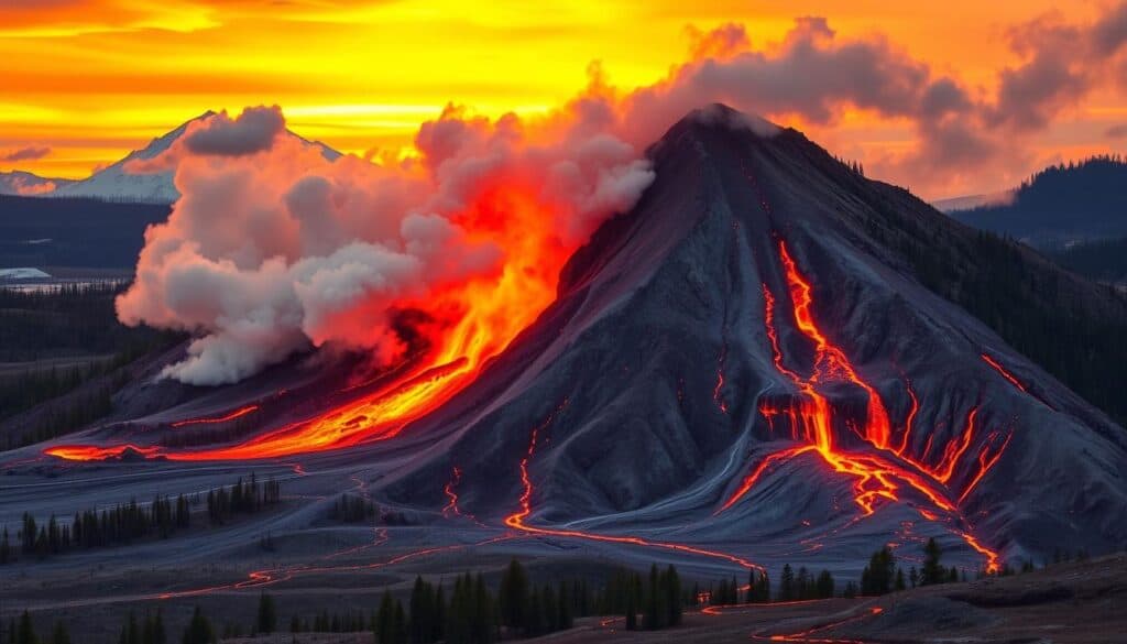 Yellowstone volcano eruption