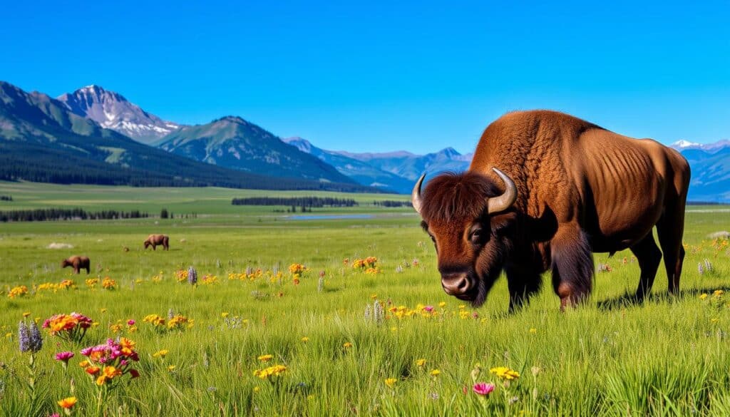 bison in yellowstone