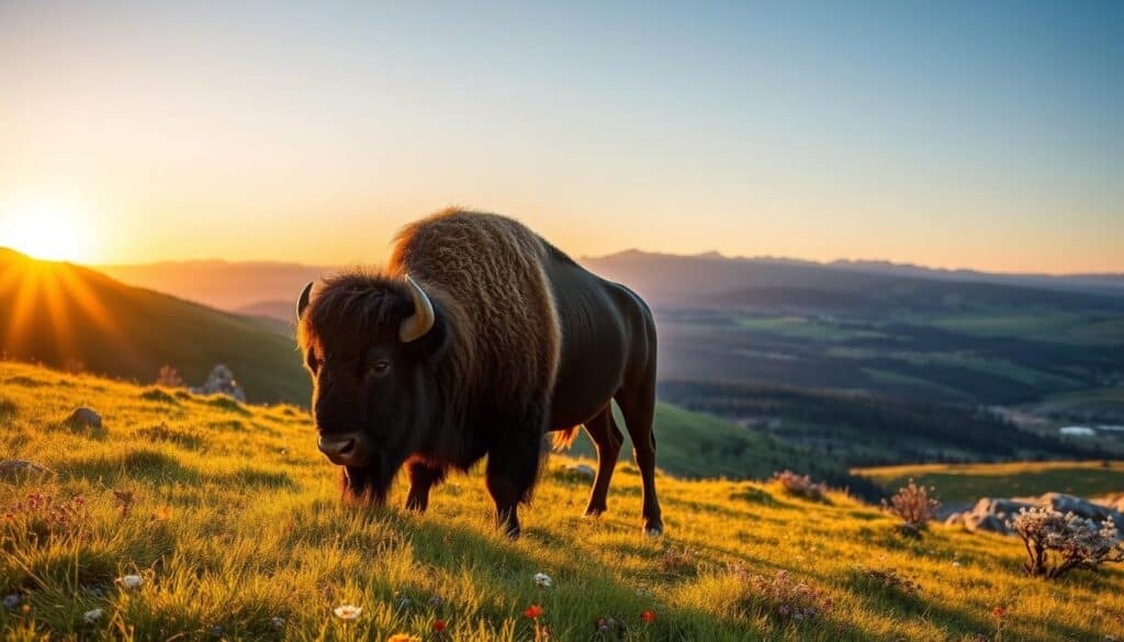 bison in yellowstone