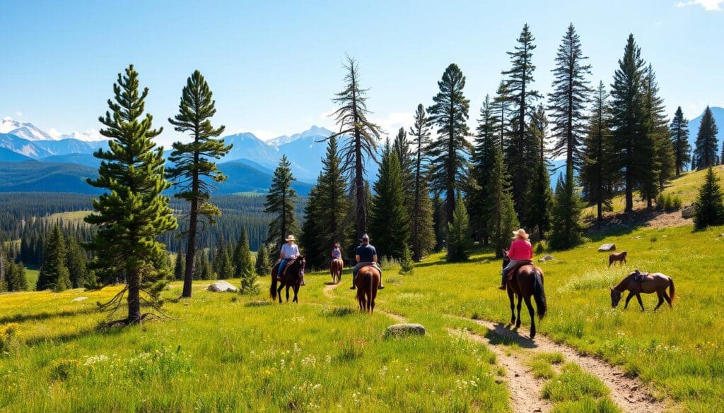 guided horseback riding yellowstone