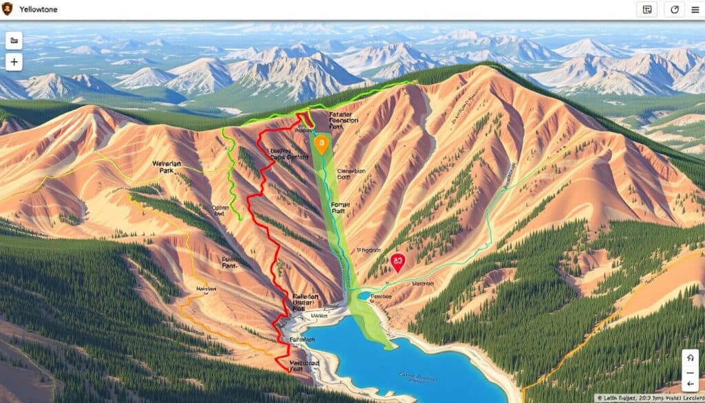 interactive yellowstone national park map