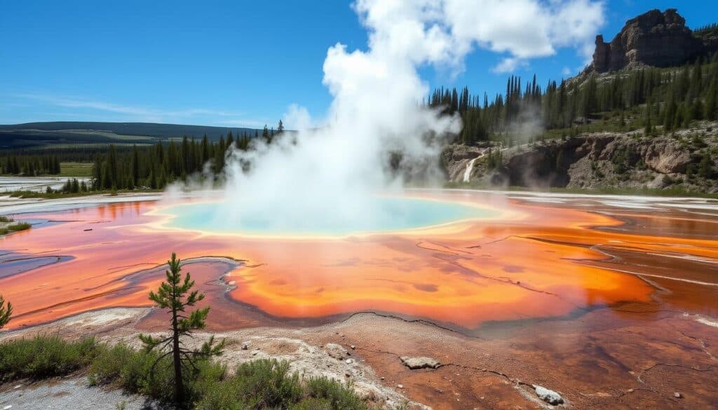 thermal features in Yellowstone