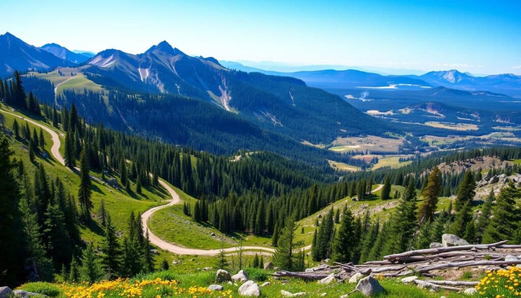 trekking in yellowstone