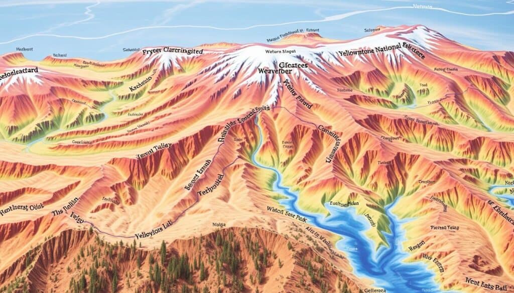 yellowstone elevation map