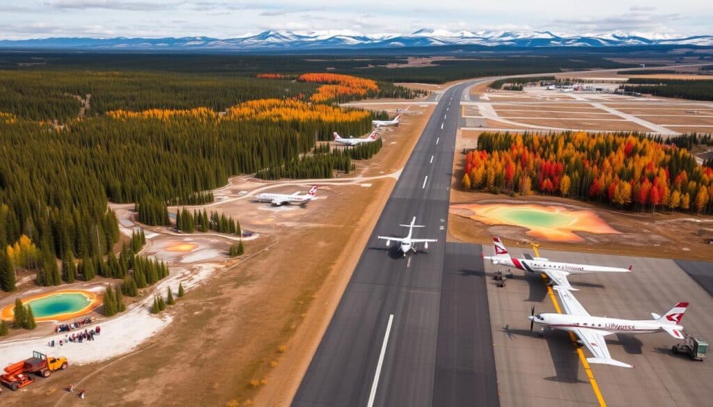 yellowstone national park airport access