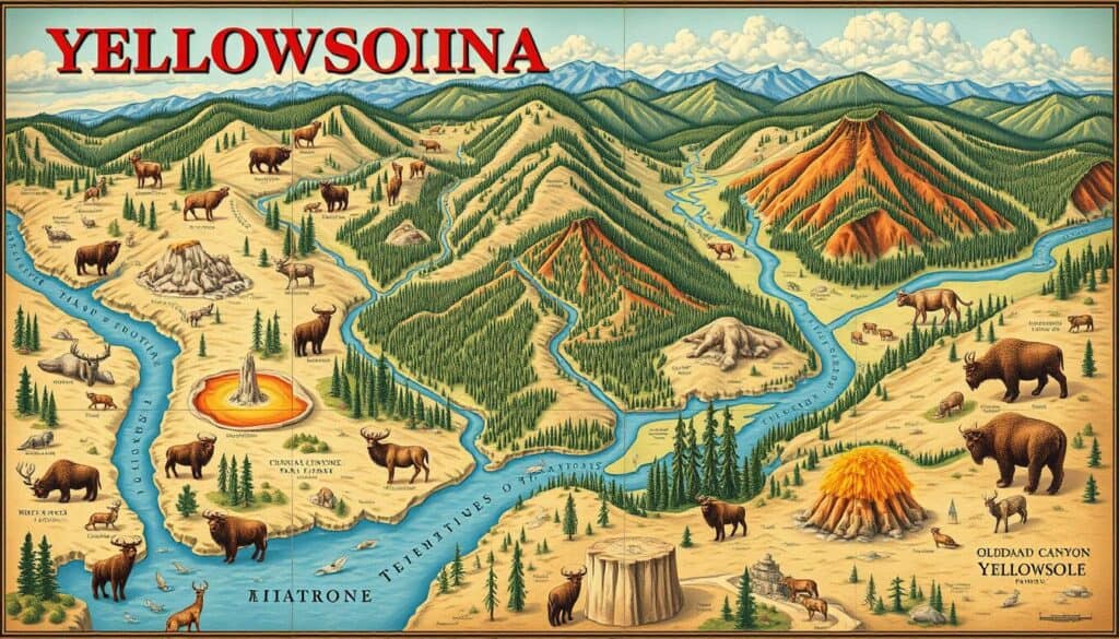 yellowstone national park map