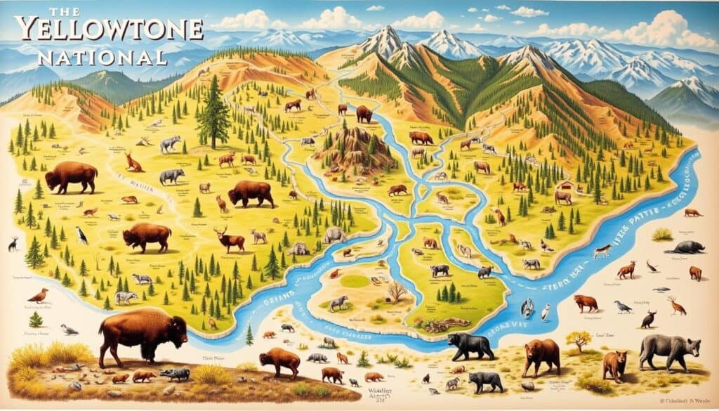 yellowstone national park map view