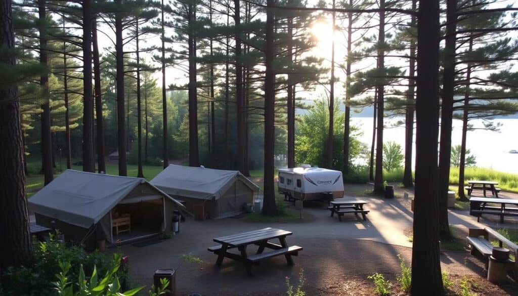 Camping Facilities at Fort Cooper State Park