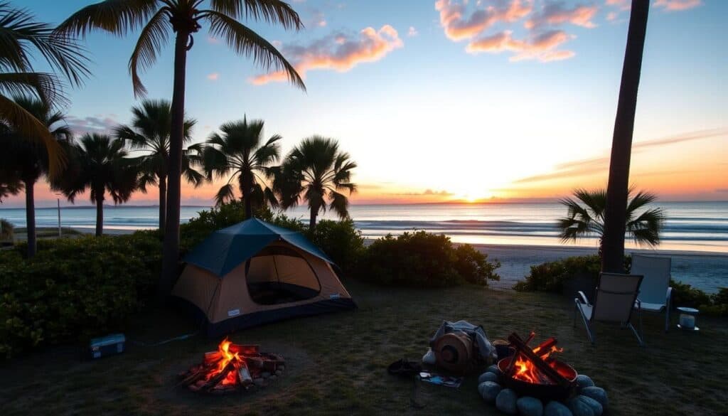 Camping at Fort Pierce Inlet