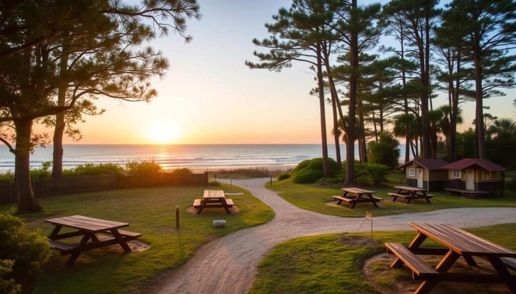 Camping facilities at Fort Clinch State Park