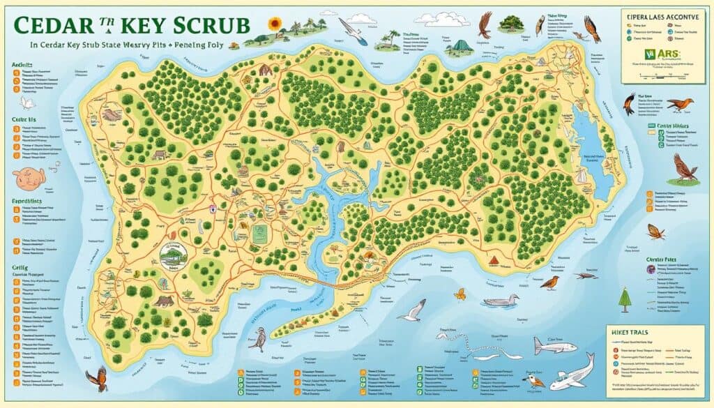 Cedar Key Scrub Reserve map