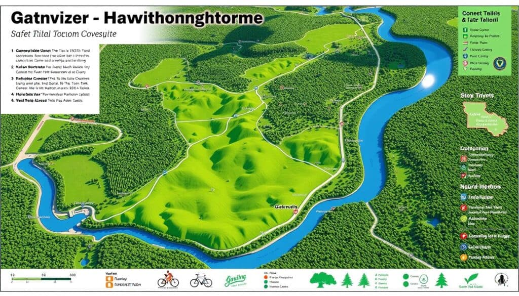 Gainesville-Hawthorne State Trail map