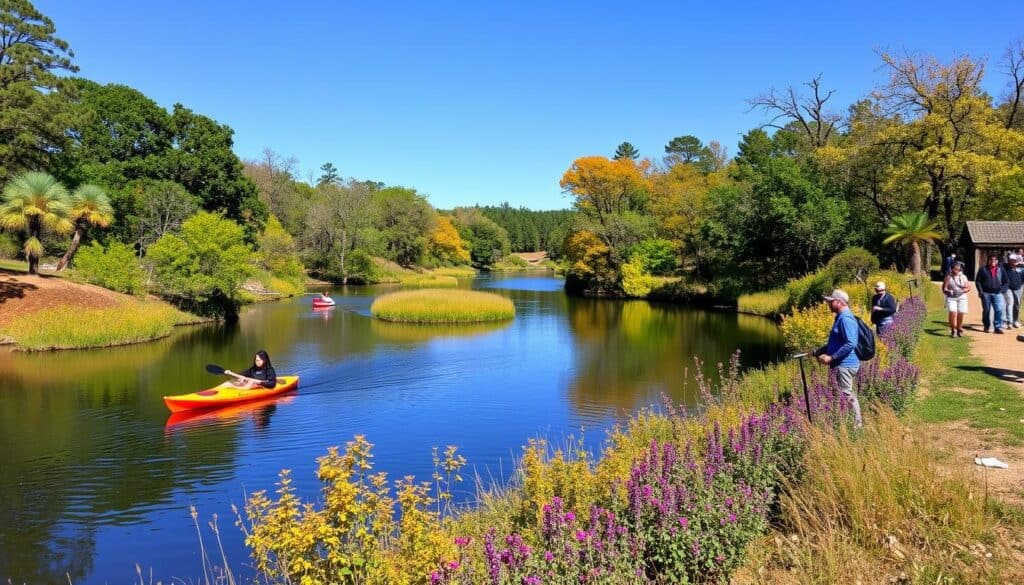 Recreational activities in DeSoto Site Historic State Park