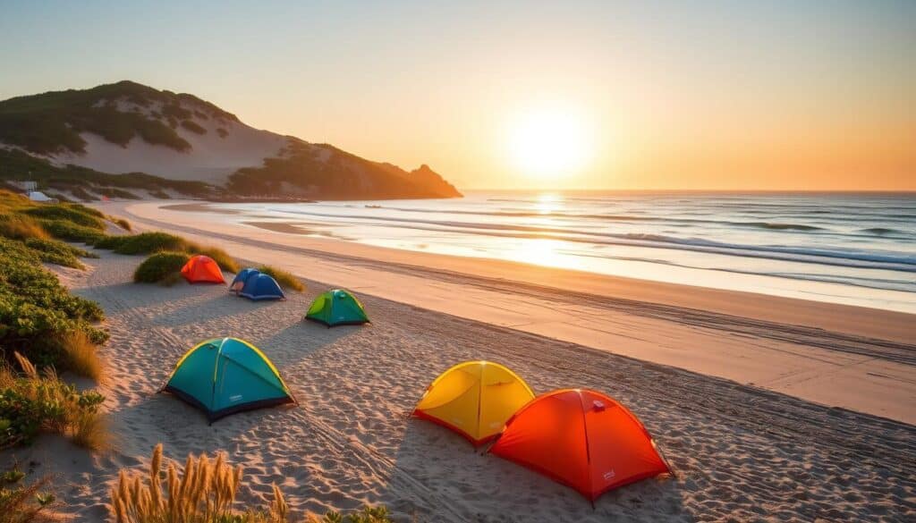 beach camping