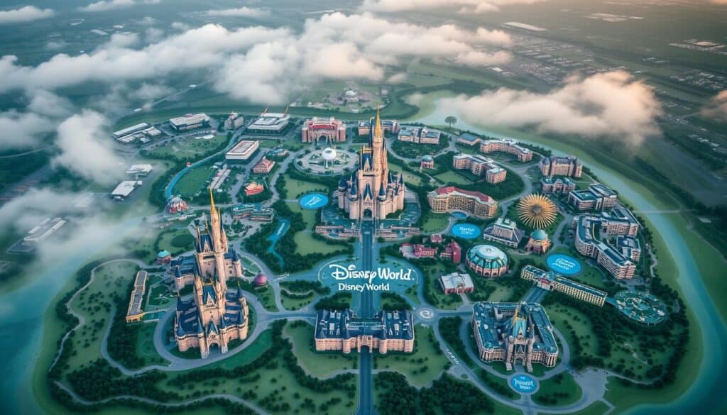 disney world map with hotels