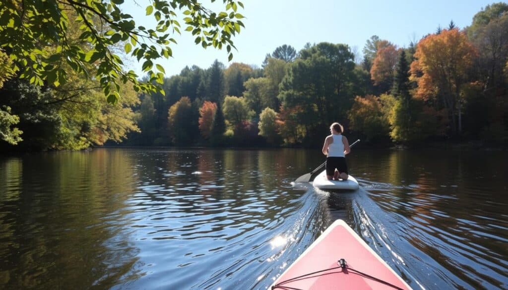 paddleboarding