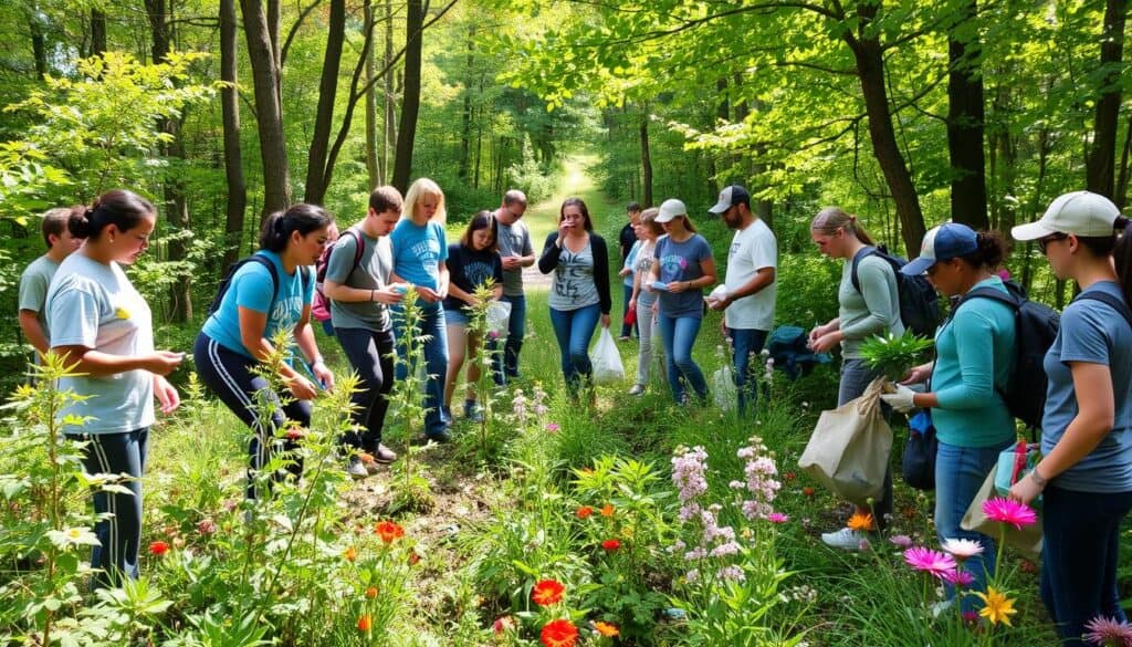 volunteers in conservation efforts