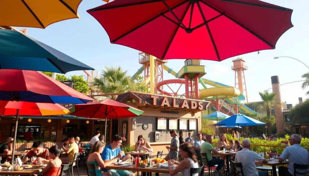 water park dining options